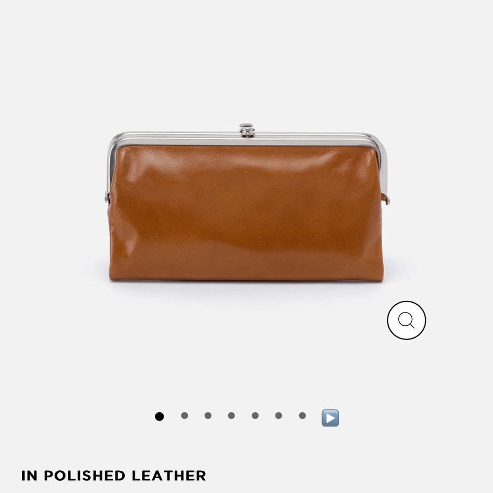 Lauren clutch wallet polished truffle